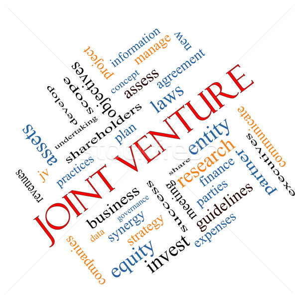 Stock photo: Joint Venture Word Cloud Concept Angled