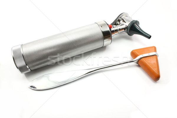 Stock photo: Reflex hammer and Otoscope