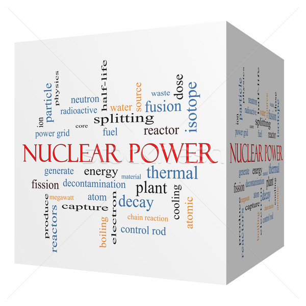 Nuclear Power 3D cube Word Cloud Concept Stock photo © mybaitshop