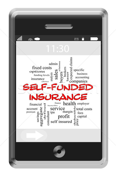 Self Funded Insurance on smart phone Stock photo © mybaitshop