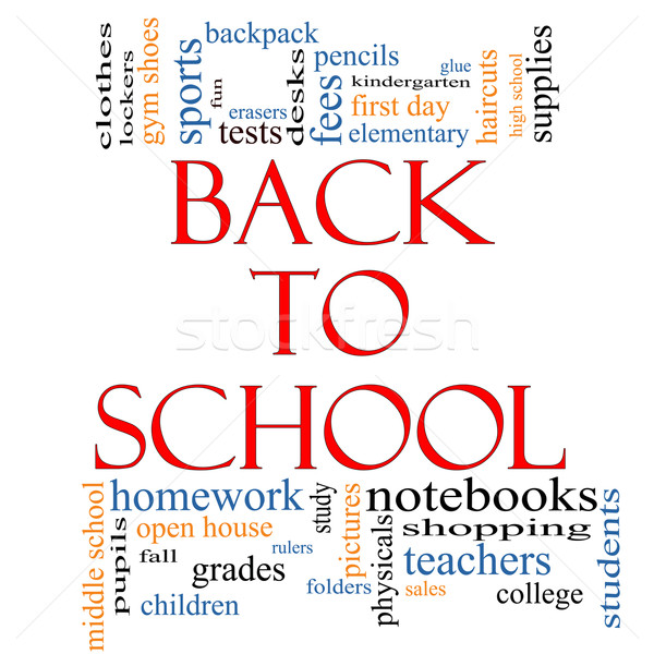 Back to School Word Cloud Concept Stock photo © mybaitshop