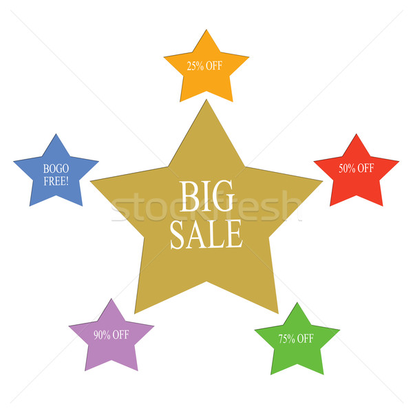 Big Sale Word Stars Concept Stock photo © mybaitshop