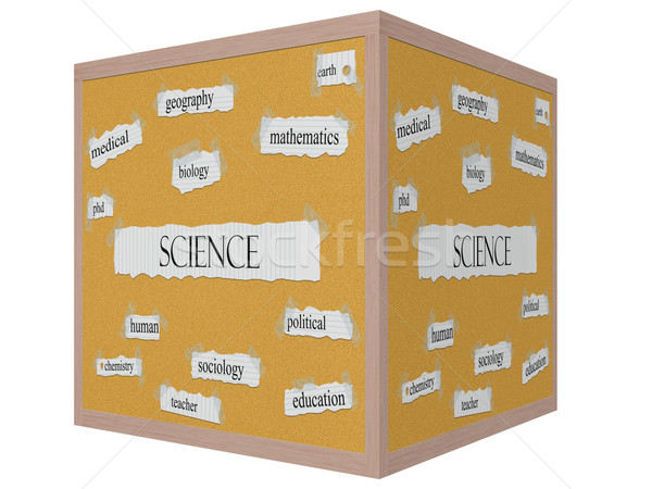 ストックフォト: 科学 · 3D · キューブ · 言葉 · 地理