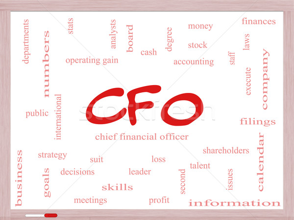 CFO Word Cloud Concept on a Dry Erase Board Stock photo © mybaitshop