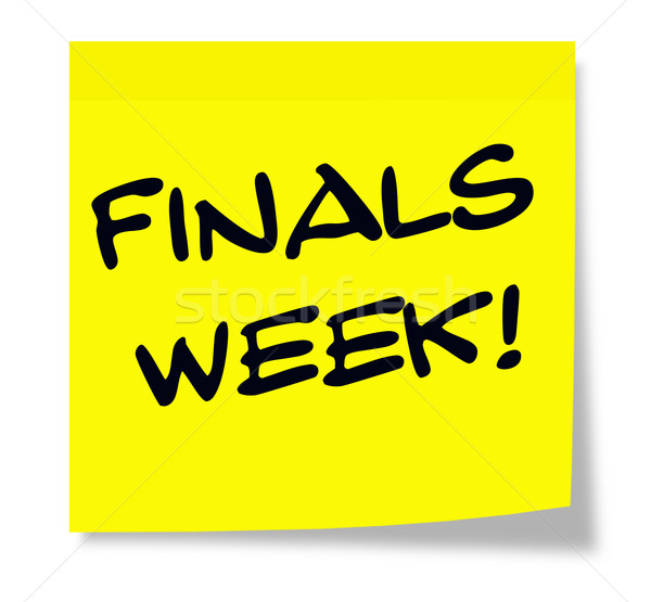 Finals Week yellow sticky note Stock photo © mybaitshop