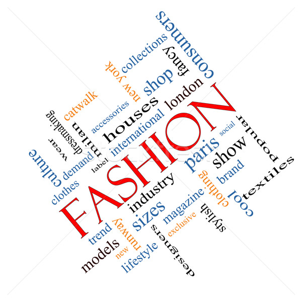 Fashion Word Cloud Concept Angled Stock photo © mybaitshop