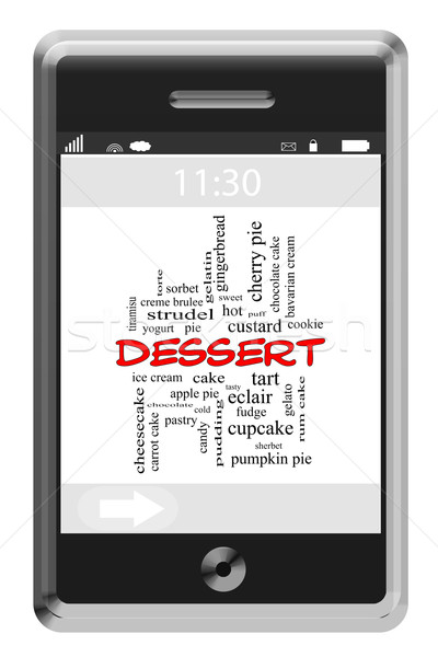 Stockfoto: Dessert · woordwolk · telefoon · groot · cookie