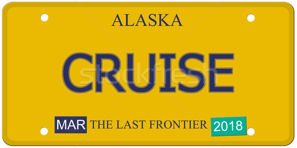 Cruise Alaska License Plate Stock photo © mybaitshop