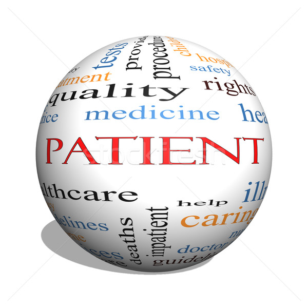 Patient 3D sphere Word Cloud Concept Stock photo © mybaitshop