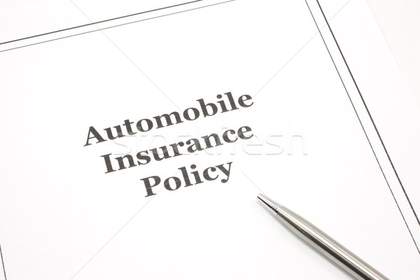 Automobile Insurance Policy with a Pen Stock photo © mybaitshop