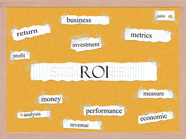 ROI Corkboard Word Concept Stock photo © mybaitshop