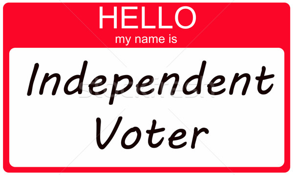 Olá independente eleitor meu nome Foto stock © mybaitshop