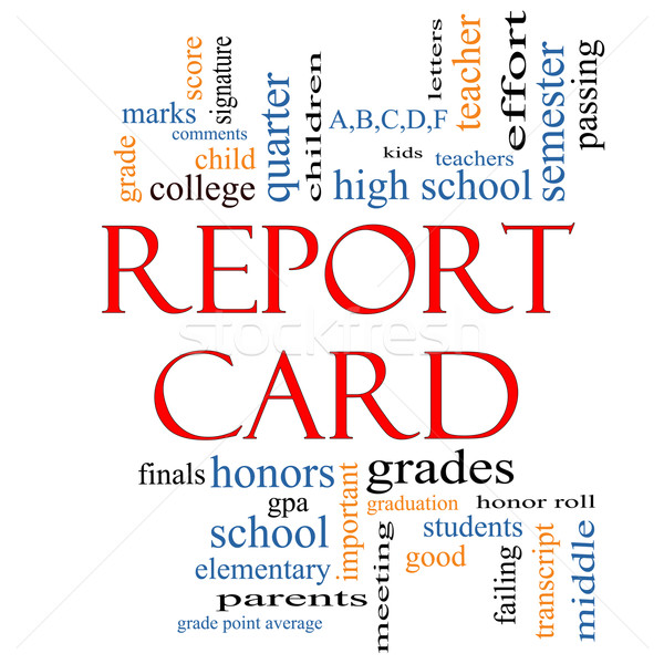 Report Card Word Cloud Concept Stock photo © mybaitshop