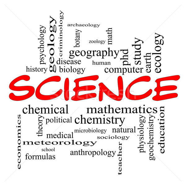 Science Word Cloud Concept in red caps Stock photo © mybaitshop