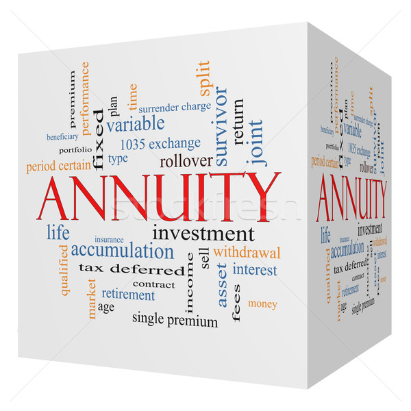 Annuity 3D cube Word Cloud Concept Stock photo © mybaitshop