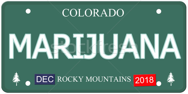 Marijuana Colorado License Plate Stock photo © mybaitshop
