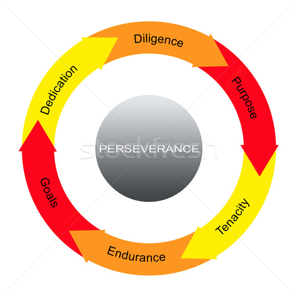 Perseverancia palabra círculos objetivos Foto stock © mybaitshop
