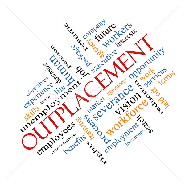 Outplacement Word Cloud Concept Angled Stock photo © mybaitshop