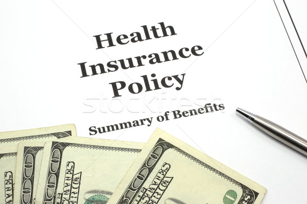 商業照片: 健康保險 · 筆 · 現金 · 準備 · 簽字