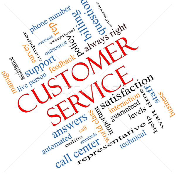 Customer Service Word Cloud Concept Angled Stock photo © mybaitshop