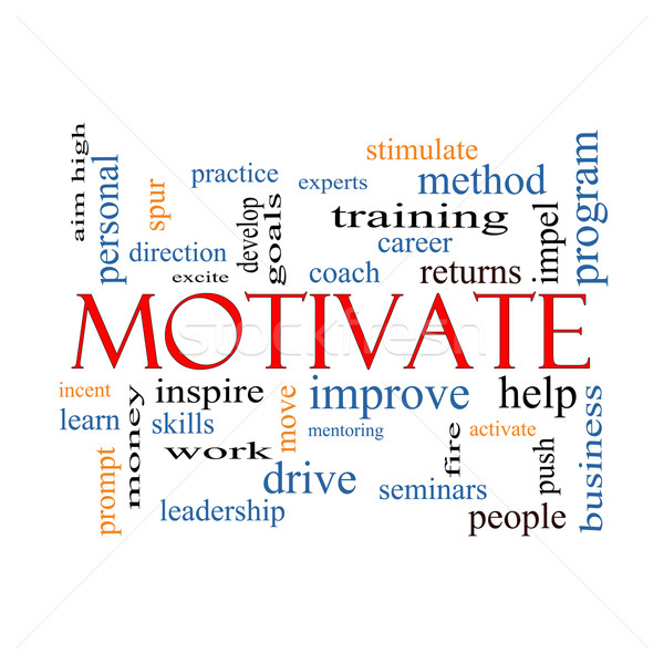 Motivate Word Cloud Concept Stock photo © mybaitshop