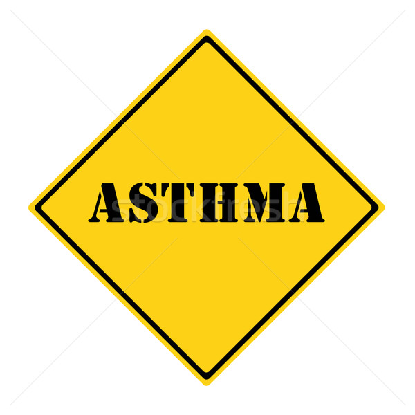 Astma teken Geel zwarte diamant Stockfoto © mybaitshop