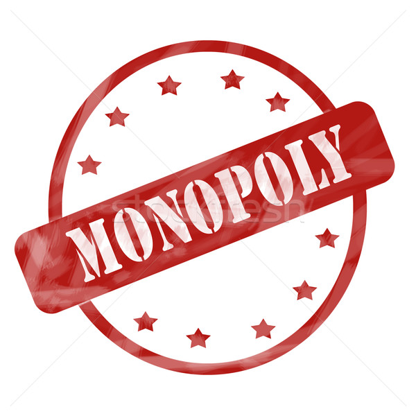 Monopoly Red Weathered Stamp Circle and Stars Stock photo © mybaitshop