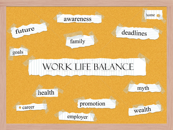 Work Life Balance Corkboard Word Concept Stock photo © mybaitshop