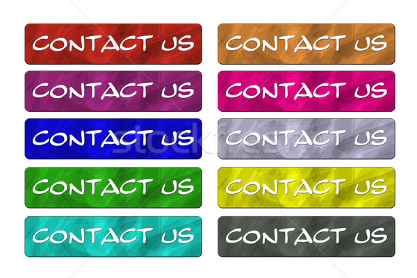 Ten Contact Us Buttons Stock photo © mybaitshop