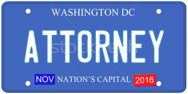 Washington DC avocat imitatie inmatriculare 2016 autocolante Imagine de stoc © mybaitshop