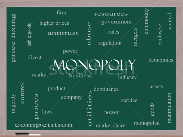 Monopoly Word Cloud Concept on a Blackboard Stock photo © mybaitshop