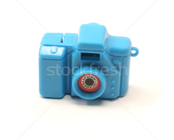Azul brinquedo câmera 35 milímetros branco crianças Foto stock © mybaitshop