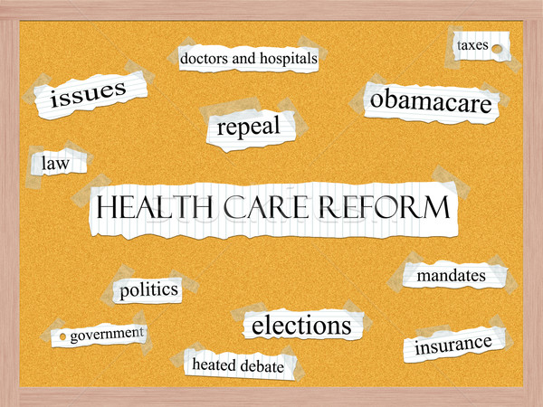 Healthcare Reform Corkboard Word Concept Stock photo © mybaitshop