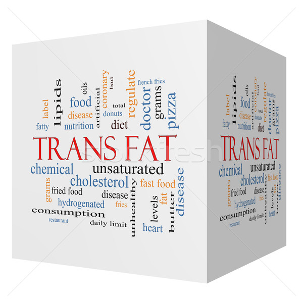 Trans Fat 3D Cube Word Cloud Concept Stock photo © mybaitshop