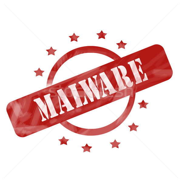 Rosso intemperie il malware timbro cerchio stelle Foto d'archivio © mybaitshop