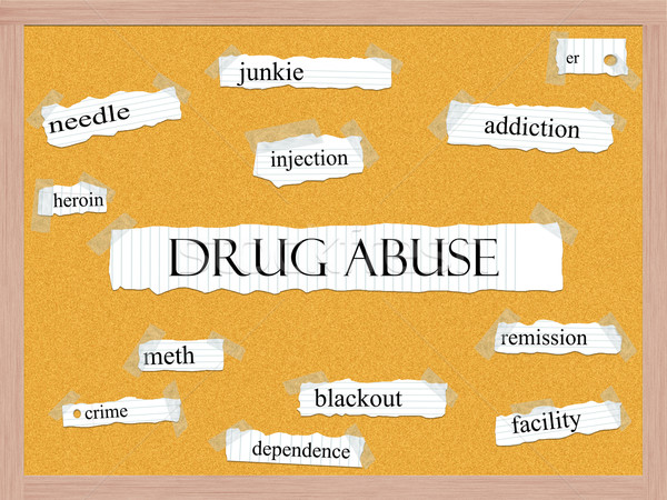 Drogen Missbrauch Wort groß Abhängigkeit Heroin Stock foto © mybaitshop