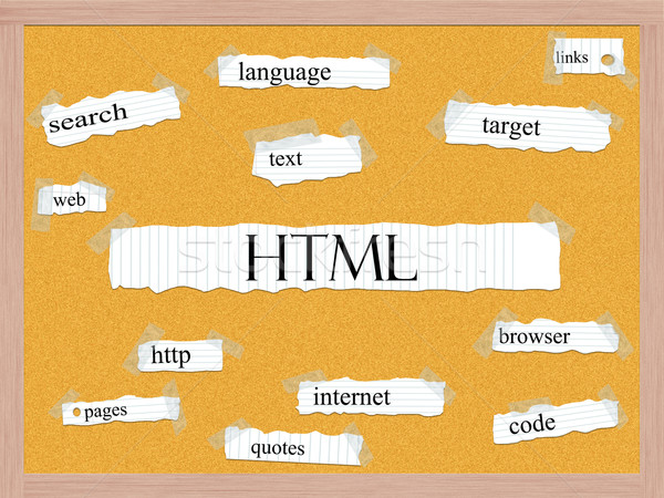 HTML Corkboard Word Concept Stock photo © mybaitshop