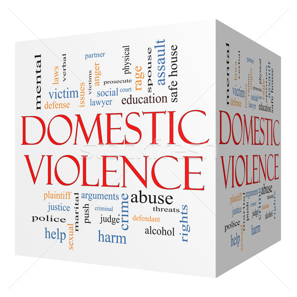 Domestic Violence 3D cube Word Cloud Concept Stock photo © mybaitshop