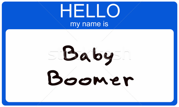 Baby Boomer Nametag Stock photo © mybaitshop