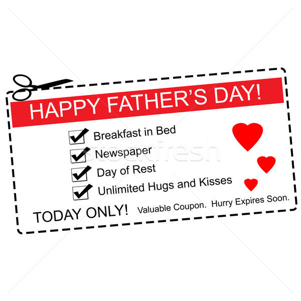 Jour de pères heureux rouge blanche noir [[stock_photo]] © mybaitshop