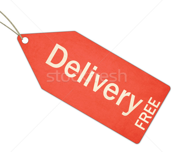 Free Delivery Red Tag and String Stock photo © mybaitshop