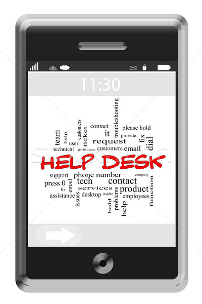 Help desk word cloud lavagna richiedere Foto d'archivio © mybaitshop