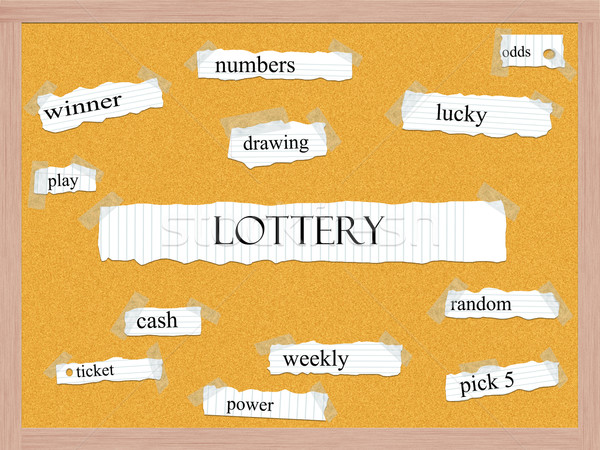 Lottery Corkboard Word Concept Stock photo © mybaitshop