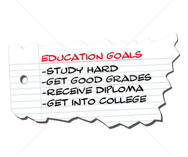 Education Goals on Ripped Paper Stock photo © mybaitshop