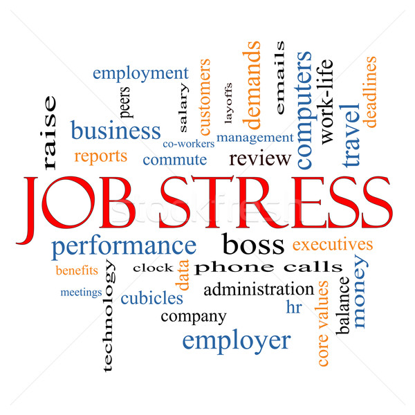 Job Stress Word Cloud Concept Stock photo © mybaitshop