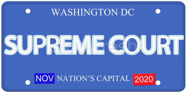 Imitation Washington DC license plate Supreme Court Stock photo © mybaitshop