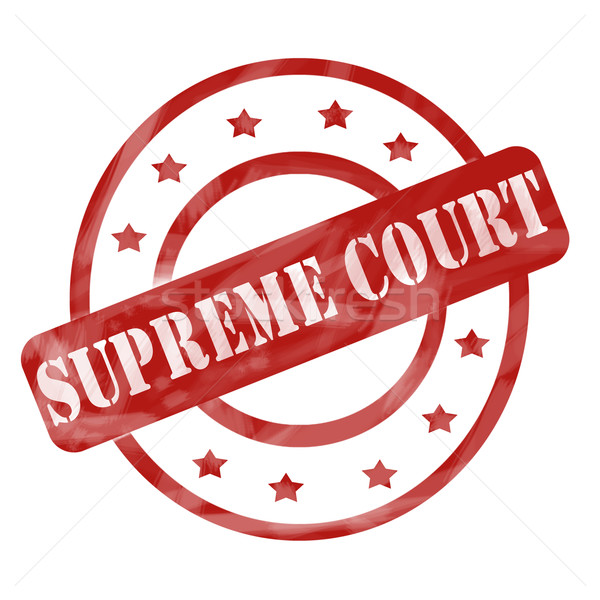 Red Weathered Supreme Court Stamp Circles and Stars Stock photo © mybaitshop