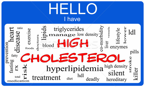 Hello I have High Cholesterol Word Cloud Stock photo © mybaitshop