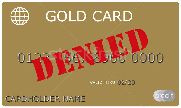 Denied Gold Credit Card Stock photo © mybaitshop