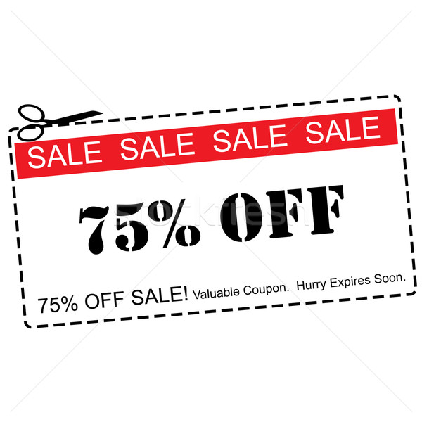 Seventy Five Percent Off Sale Coupon Stock photo © mybaitshop